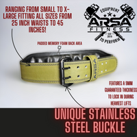 9MM Padded Weightlifting Belt - Olive
