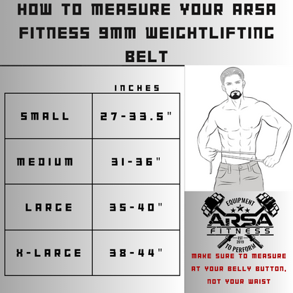 9mm Padded Weightlifting Belt - Red Skull