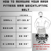 9MM Padded Weightlifting Belt - Red Skull