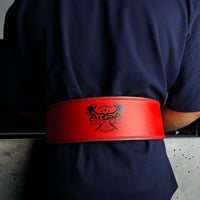 9MM Padded Weightlifting Belt - Red Skull