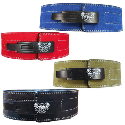Competition Grade 10MM - Red Suede Lever Belt